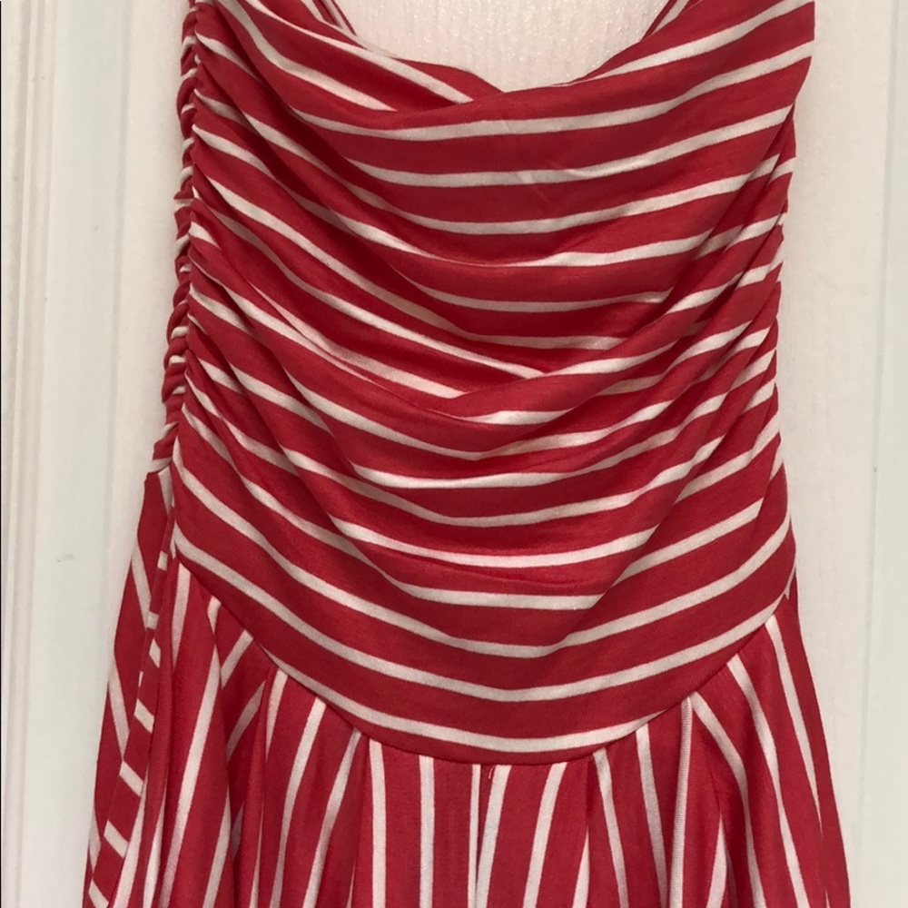 LAST 1 SIZE LARGE! CORAL STRIPE JUMPSUIT - Picture 8 of 8